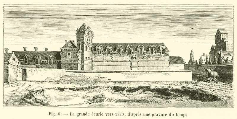 La grande scuderia verso il 1720; secondo un