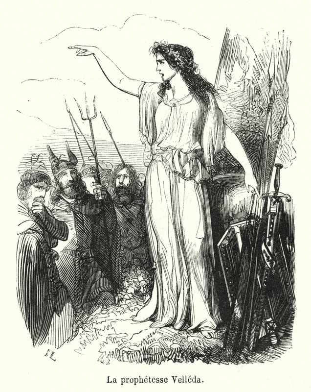 La profetessa Velleda (incisione) da French School