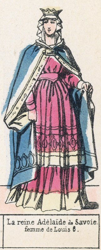 La regina Adelaide di Savoia, moglie di Luigi VI da French School