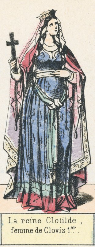 La regina Clotilde, moglie di Clodoveo I da French School