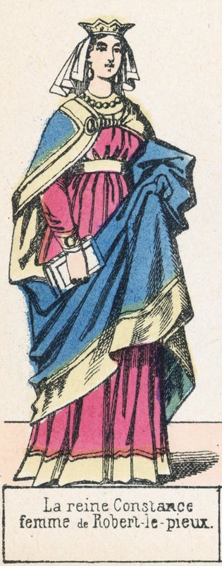 La regina Costanza, moglie di Roberto il Pio da French School