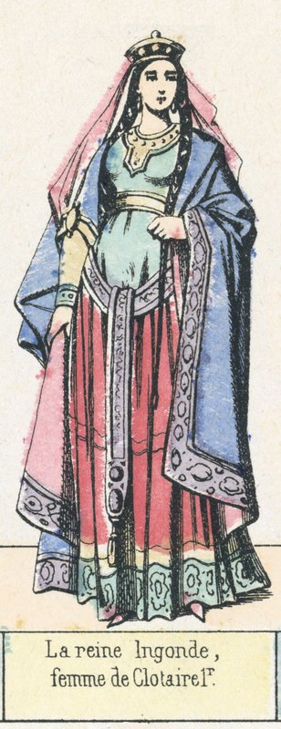 La regina Ingonda, moglie di Clotario I da French School