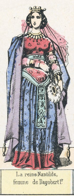 La regina Nantilde, moglie di Dagoberto I da French School