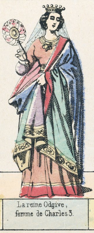 La regina Odgiva, moglie di Carlo III da French School
