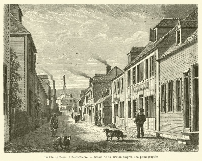 La rue de Paris, a Saint-Pierre da French School