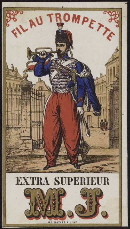 Etichetta per filo dei trombettieri da French School