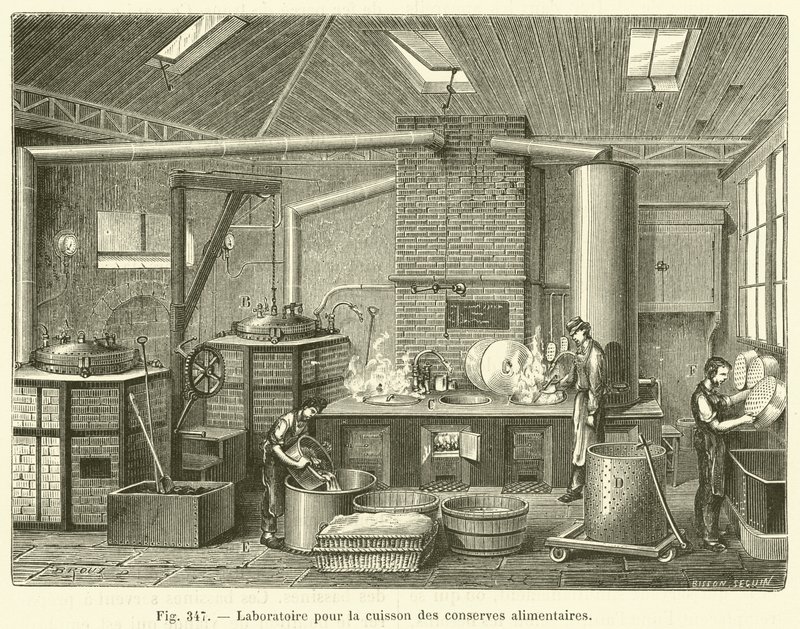 Laboratorio per la cottura delle conserve alimentari da French School