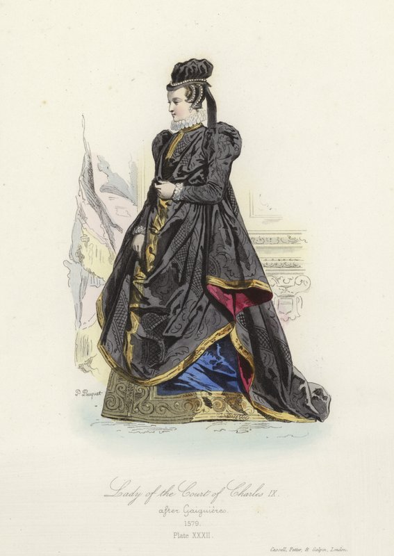 Dama della corte di Carlo IX di Francia da French School