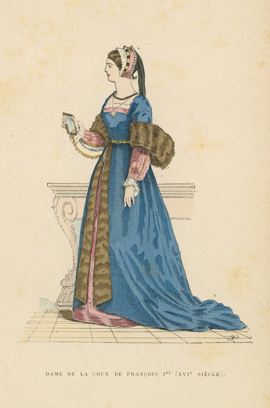 Dama di corte di Francesco I di Francia da French School