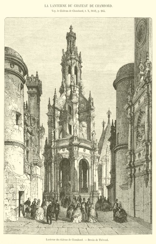 Lanterna del castello di Chambord (incisione) da French School