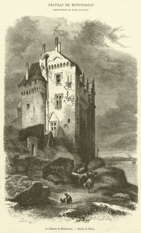 Il castello di Montsoreau (incisione) da French School