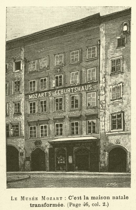 Il Museo Mozart (incisione) da French School