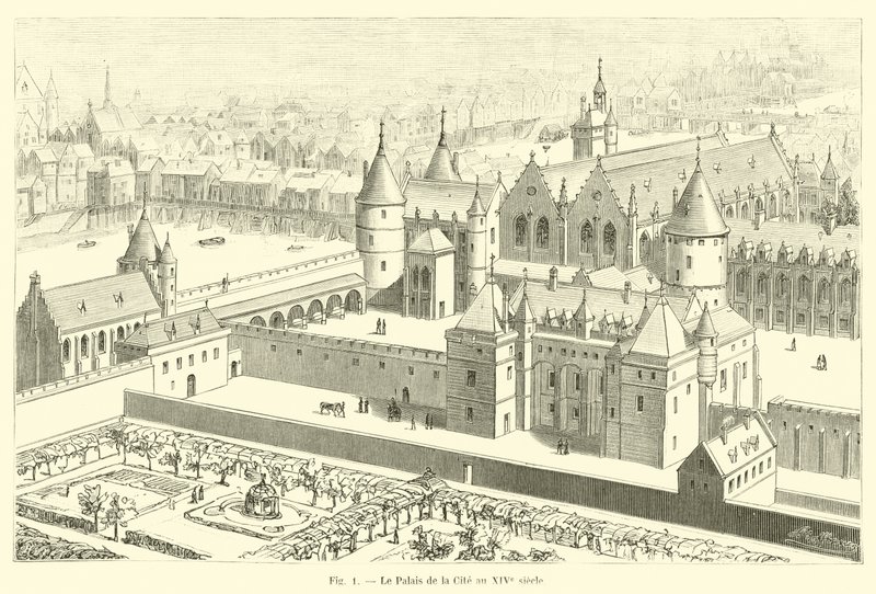 Il Palazzo della Cité nel XIV secolo da French School