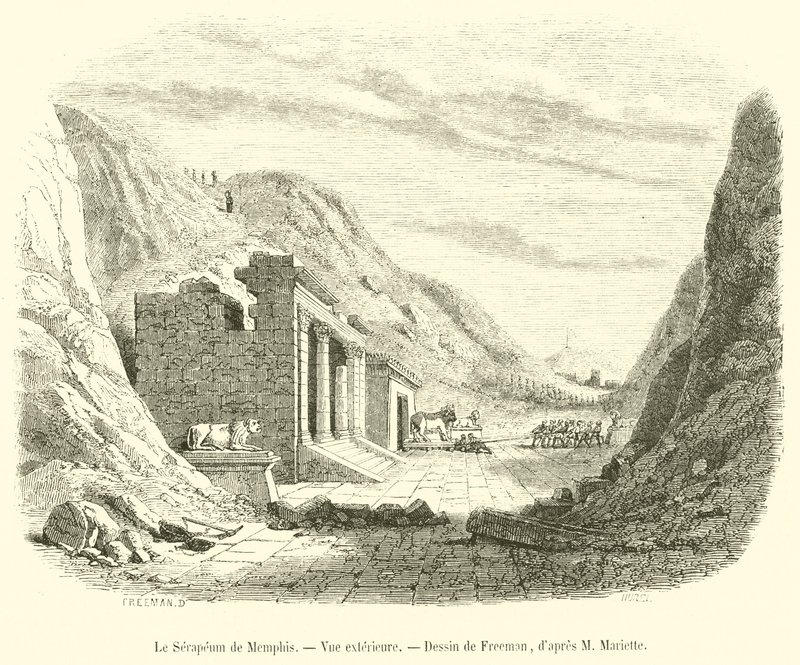 Il Serapeo di Menfi, Vista esterna da French School