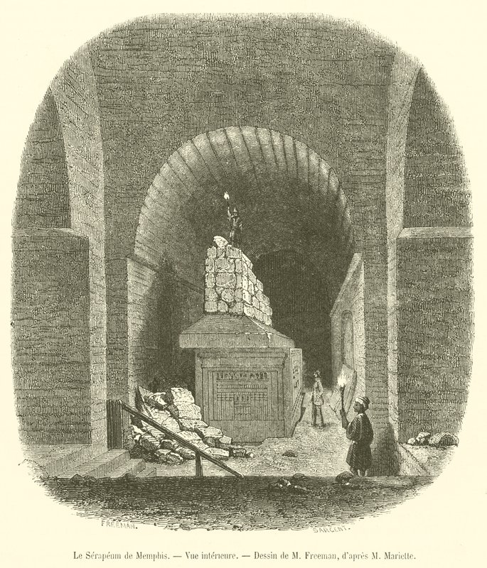 Il Serapeo di Menfi, Veduta interna da French School