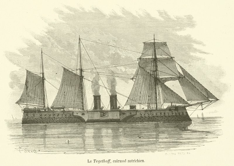 Le Tegethoff, corazzata austriaca da French School