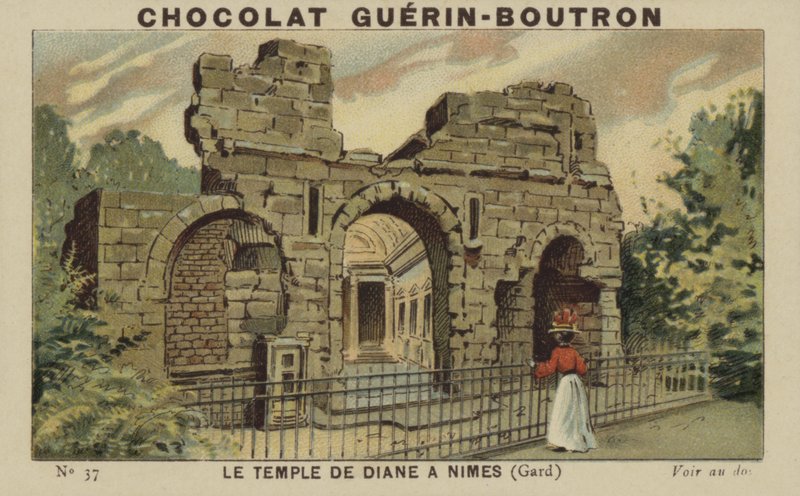Il Tempio di Diana a Nîmes, Gard da French School