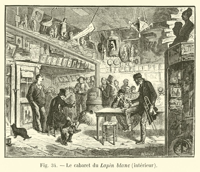 Il cabaret del Coniglio Bianco, interno da French School