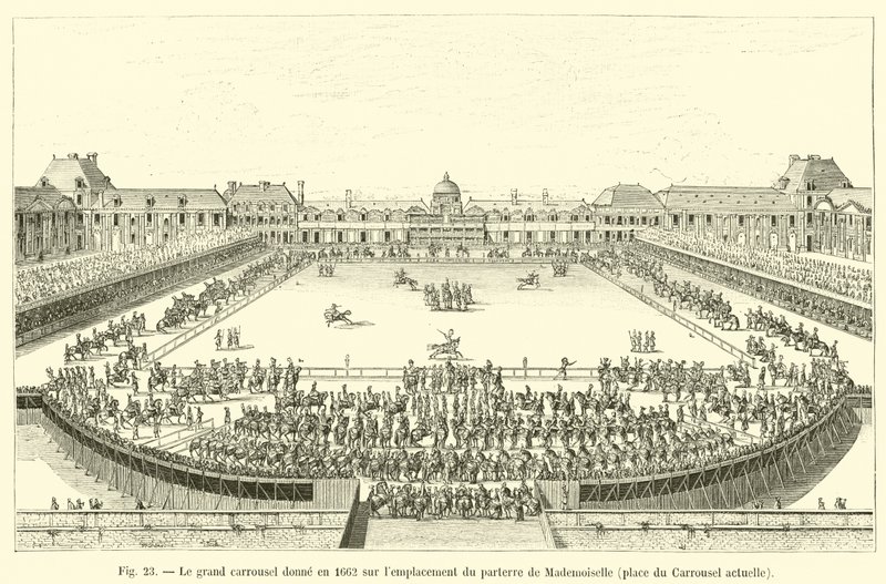 Il grande carosello dato nel 1662 sul sito del parterre di Mademoiselle, attuale piazza del Carrousel da French School