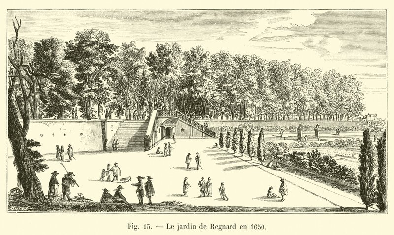 Il giardino di Regnard nel 1650 da French School