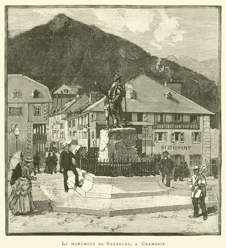 Il monumento di Saussure, a Chamonix da French School