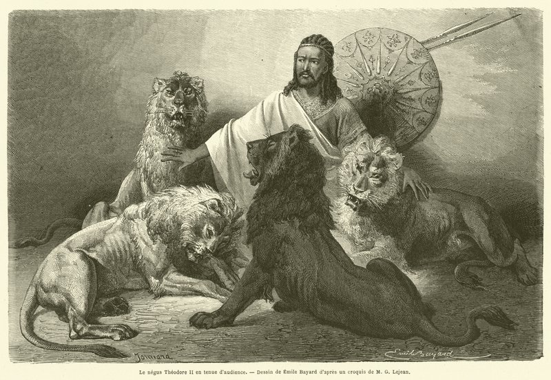 Il negus Teodoro II in abito da udienza da French School