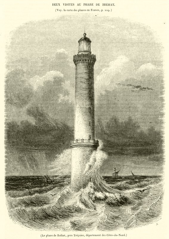 Il faro di Brehat, vicino a Treguier, dipartimento delle Côtes-du-Nord da French School
