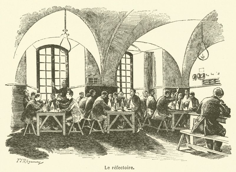 Il refettorio (incisione) da French School
