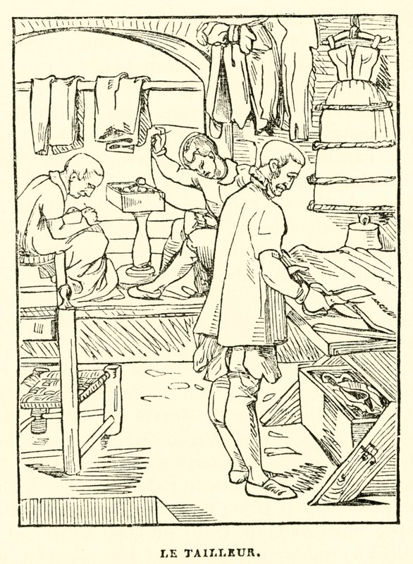 Il sarto (incisione) da French School