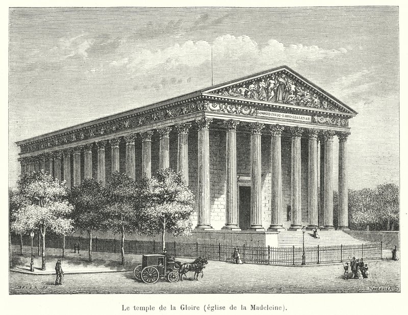 Il tempio della Gloria, chiesa della Madeleine da French School