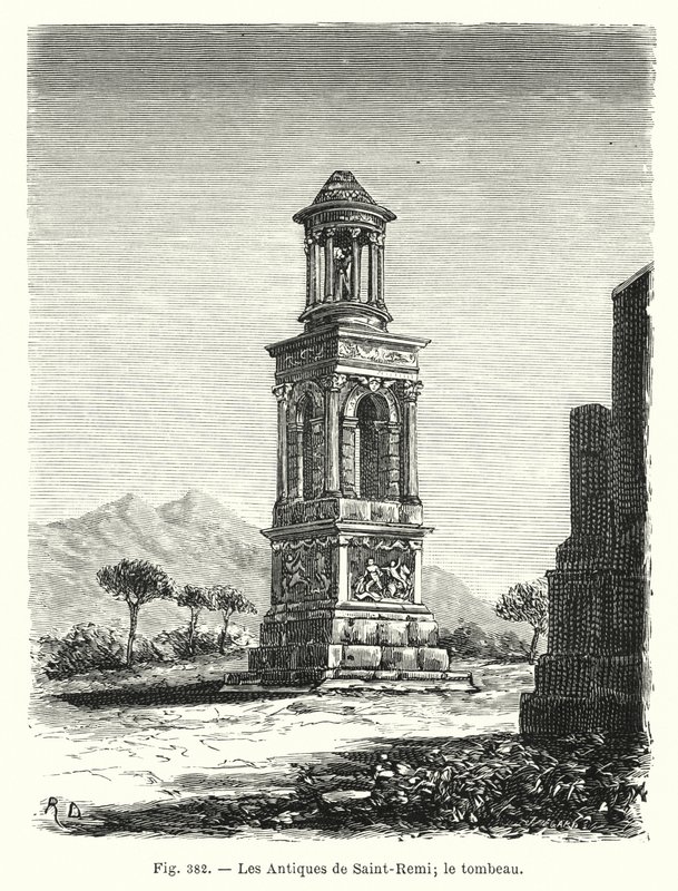 Gli antichi di Saint-Remi; la tomba da French School