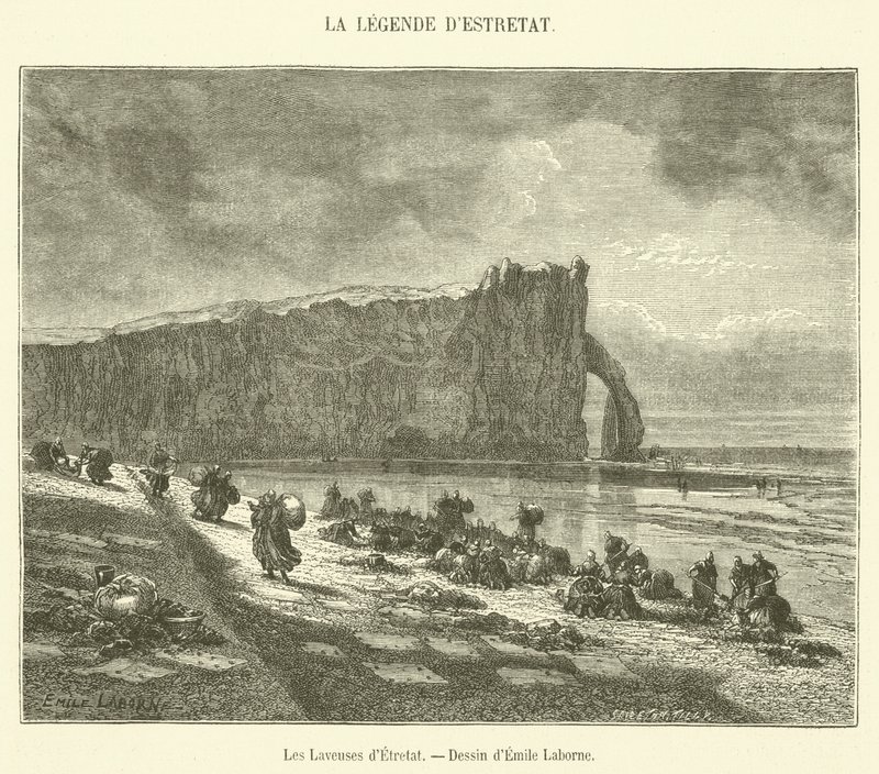 Le lavandaie di Etretat da French School