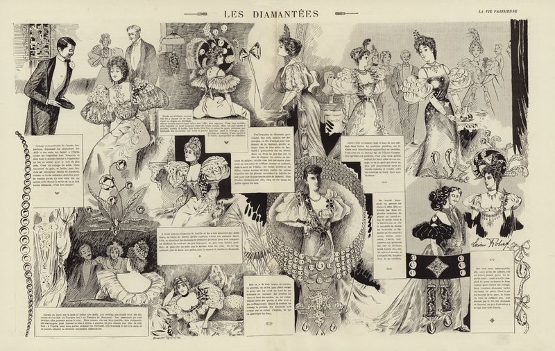 Les diamantees (incisione) da French School