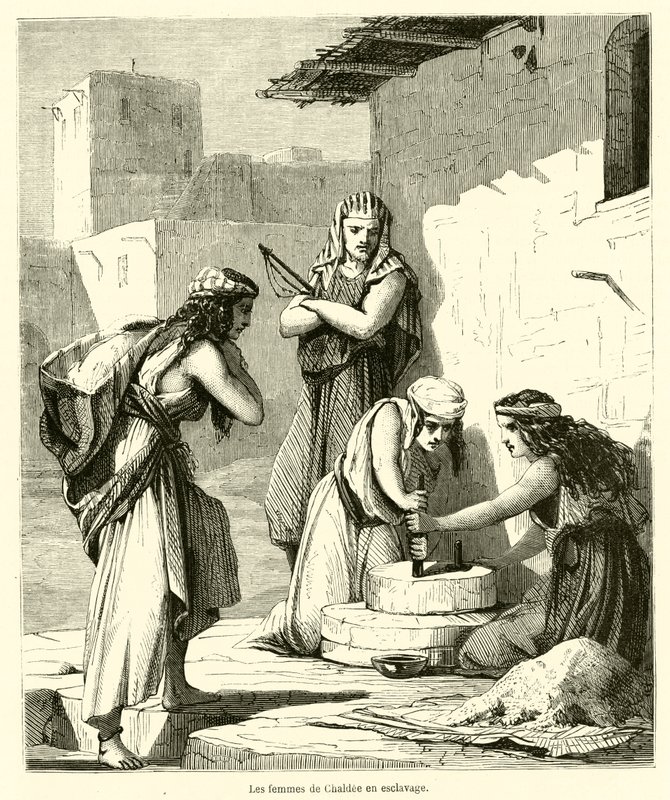 Le donne di Caldea in schiavitù da French School