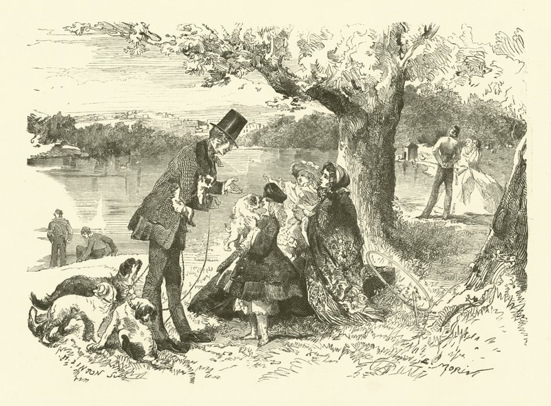 Vita in Inghilterra: venditore di cani a Hyde Park da French School