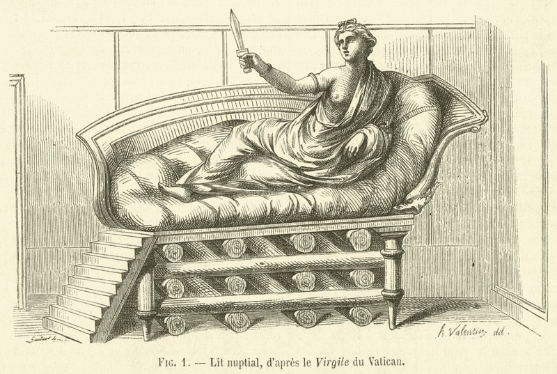 Letto nuziale da French School