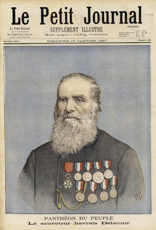 Louis-Joseph-Andre Delacour, marinaio e salvatore francese da French School