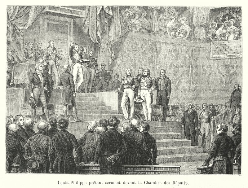 Luigi Filippo presta giuramento davanti alla Camera dei Deputati da French School