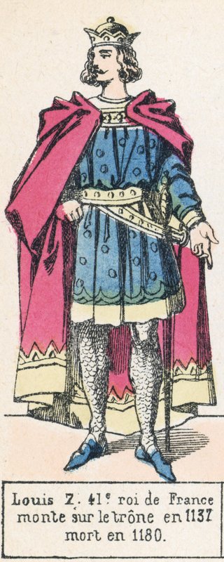 Luigi VII, 41º re di Francia, sale al trono nel 1137, morto nel 1180 da French School