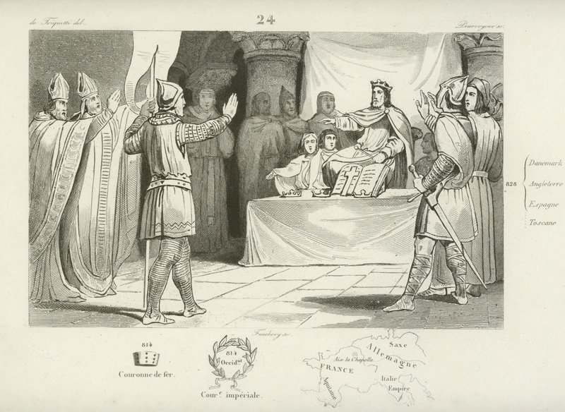 Ludovico I, re dei Franchi e imperatore del Sacro Romano Impero da French School