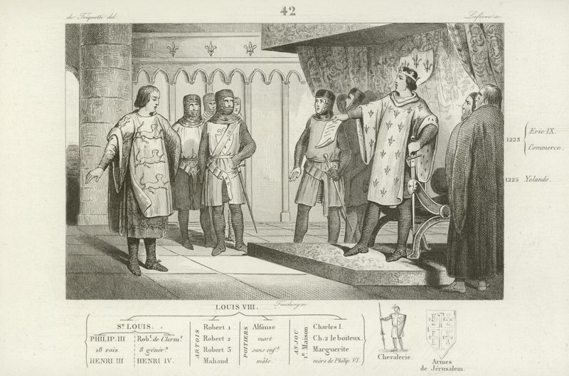 Luigi VIII di Francia riceve un inviato dal suo nemico, Enrico III d
