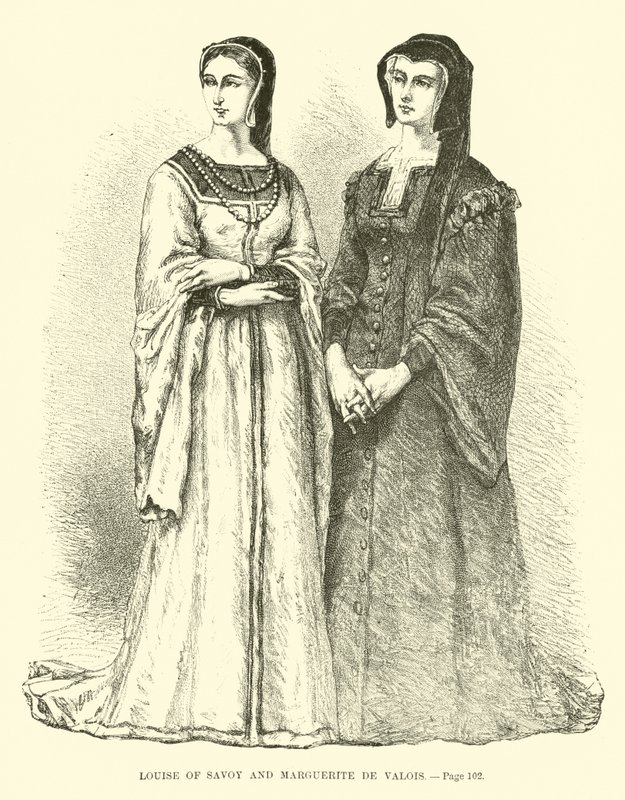 Luisa di Savoia e Margherita di Valois da French School