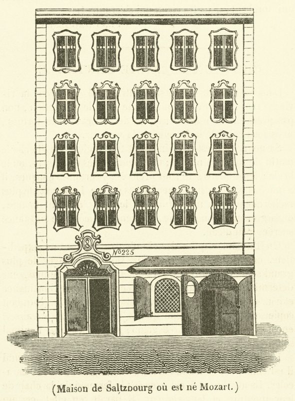 Casa di Salisburgo dove è nato Mozart da French School