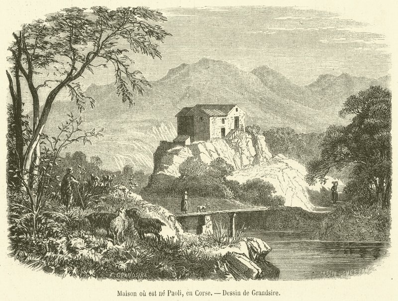 Casa natale di Paoli, in Corsica da French School