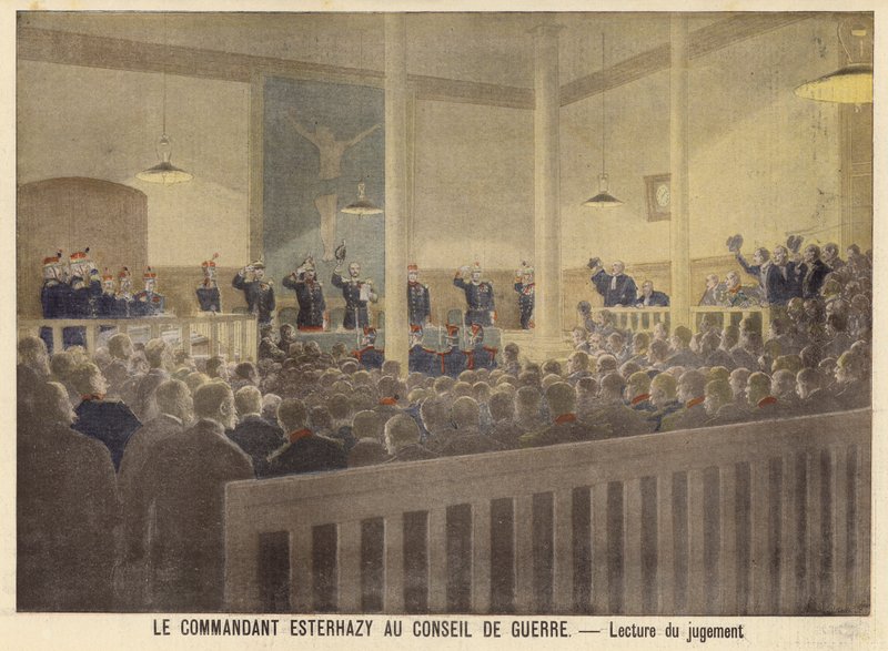 Il maggiore Esterhazy davanti alla corte marziale da French School