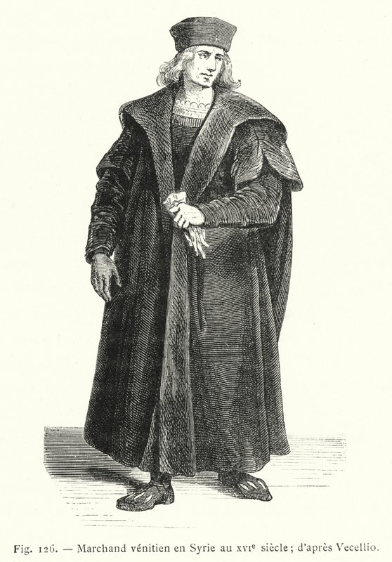Mercante veneziano in Siria nel XVI secolo; secondo Vecellio da French School