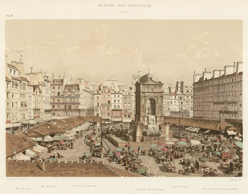 Mercato degli Innocenti, 1855 da French School
