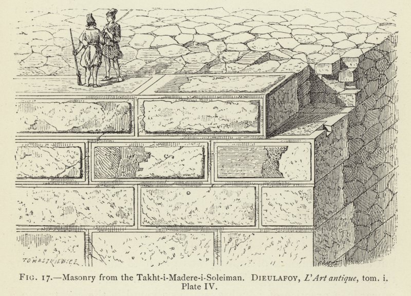 Muratura dal Takht-i-Madere-i-Soleiman da French School