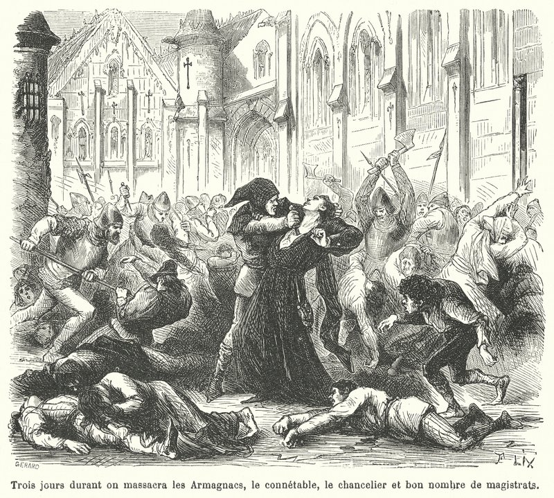 Massacro degli Armagnacchi da parte dei Borgognoni, Parigi da French School