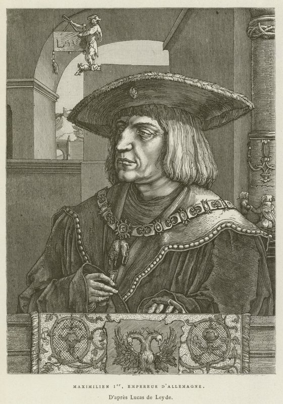 Massimiliano I, Imperatore di Germania (incisione) da French School
